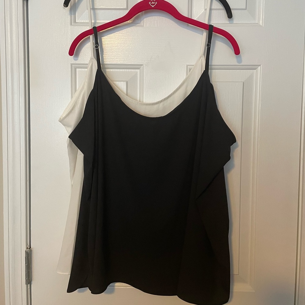 SPANX Black and White Double-Layer Camisole